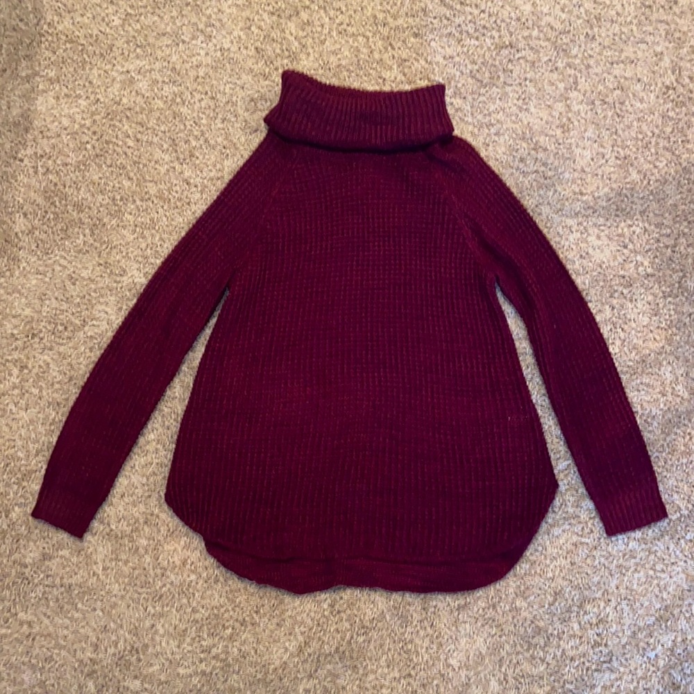 Burgundy Turtleneck Sweater